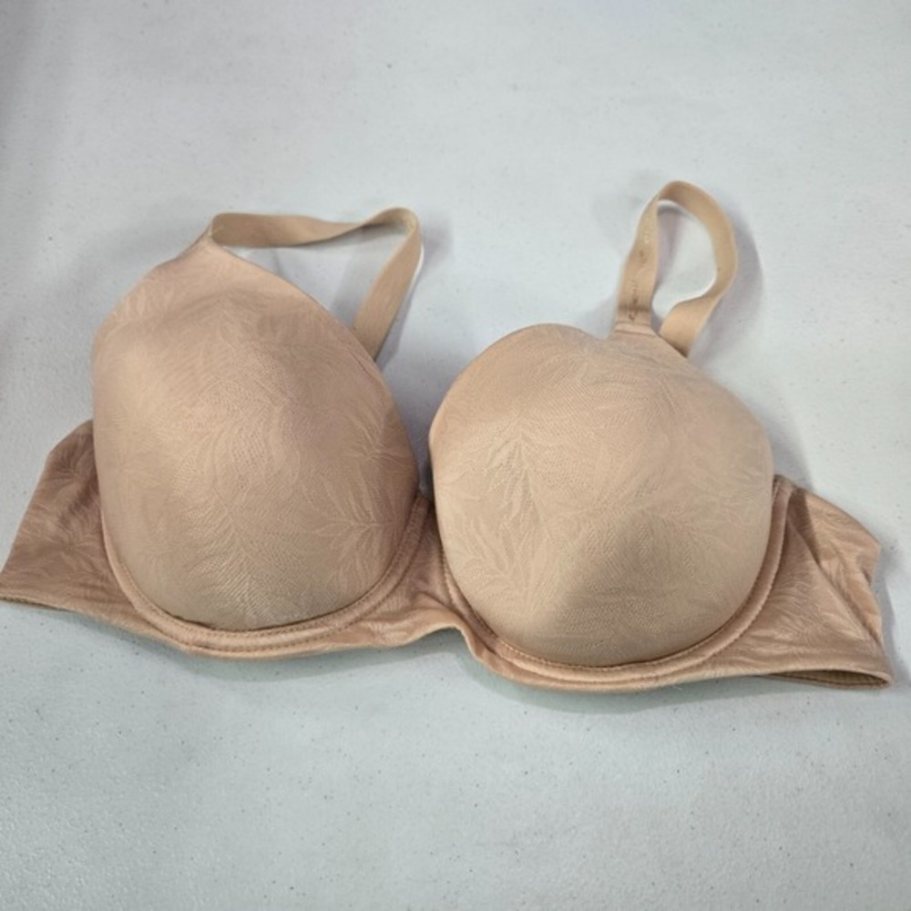 Wacoal Women Bra 36D Beige Underwire Floral Adjustable‎ Straps Lightly Lined rr